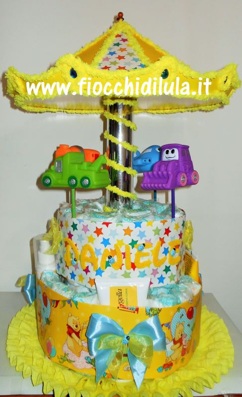 Torta pannolini Giostra - Bambini - Nascita - di Hakuna Matata Even