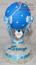 Carica l&#39;immagine nel visualizzatore di Gallery, Torte di pannolini di Lula Creazioni - Mongolfiera personalizzabile fucsia celeste azzurra maschio femmina rosa idea regalo gravidanza nascita battesimo baby shower neonato bella utile originale shop online spedizioni italia ancona topolino
