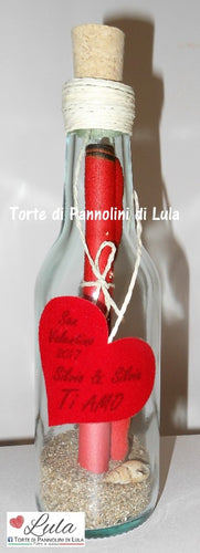 Bottiglia messaggio d'amore Lula Creazioni idea regalo lei ragazza donna Natale San Valentino anniversario compleanno romantica love