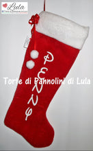 Carica l&#39;immagine nel visualizzatore di Gallery, Calza Natale personalizzata con nome dedica rosso famiglia Epifania befana idea regalo bimbo bimba bambina bambino Lula Creazioni
