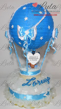 Carica l&#39;immagine nel visualizzatore di Gallery, Torte di pannolini di Lula Creazioni - Mongolfiera personalizzabile fucsia celeste azzurra maschio femmina rosa idea regalo gravidanza nascita battesimo baby shower neonato bella utile originale shop online spedizioni italia ancona topolino
