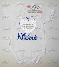 Carica l&#39;immagine nel visualizzatore di Gallery, Torte di pannolini di lula creazioni - body personalizzato nome Minnie femmina rosa unicorno idea regalo nascita battesimo baby shower shop online spedizioni italia ancona maschio topolino
