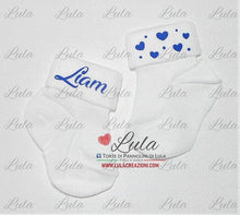 Carica l&#39;immagine nel visualizzatore di Gallery, calzini personalizzati idea regalo nascita battesimo baby shower natale battesimo pasqua economico utile particolare neonato maschio femmina rosa azzurro torta di pannolini pampers shop online spedizioni italia ancona milano torino 
