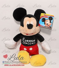 Carica l&#39;immagine nel visualizzatore di Gallery, Torte di pannolini di Lula Creazioni - Peluche personalizzato con nome - Topolino
