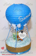 Carica l&#39;immagine nel visualizzatore di Gallery, torta di pannolini mongolfiera bavaglino calzini minnie topolino idea regalo nascita battesimo baby shower particolare utile pampers baby dry bella shop online spedizioni italia ancona milano torino maschio femmina rosa azzurro prodotti igiene
