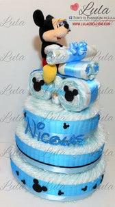 Torte di pannolini di Lula Creazioni Moto bicicletta peluche Minnie Topolino Pampers personalizzabile fucsia celeste azzurra maschio femmina rosa idea regalo gravidanza nascita battesimo baby shower neonato bella utile originale shop online spedizioni italia ancona minnie topolino