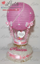 Carica l&#39;immagine nel visualizzatore di Gallery, Torte di pannolini di Lula Creazioni - Mongolfiera personalizzabile fucsia celeste azzurra maschio femmina rosa idea regalo gravidanza nascita battesimo baby shower neonato bella utile originale shop online spedizioni italia ancona topolino minnie
