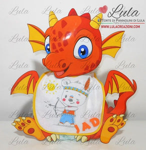 Torte di Pannolini di Lula Creazioni - Drago dinosauro idea regalo nascita battesimo baby shower originale maschio femmina idea regalo nascita gravidanza battesimo baby shower neonato bella utile originale pampers shop online spedizioni italia ancona