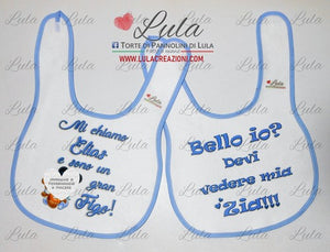 torte di pannolini lula creazioni bavaglino personalizzato idea regalo utile originale particolare economica nascita battesimo baby shower shop online spedizioni italia ancona milano torino maschio bello io devi vedere zia nonna mamma topolino sono figo