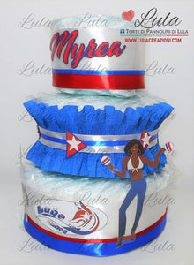 Torta di pannolini balli latino americani - Torte di Pannolini di LulaTorta di pannolini - Torte di Pannolini di Lula pampers idea regalo nascita battesimo baby shower personalizzata nome particolare utile originale shop online spedizioni italia ancona milano