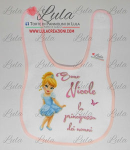 Torta di Pannolini CASTELLO grande Lula Creazioni - bavaglino personalizzato Minnie rosa femmina idea regalo nascita battesimo gravidanza baby shower utile bella originale pampers shop online spedizioni italia ancona