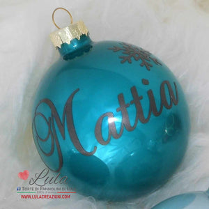 palline di natale decorazioni personalizzate immagine nome Lula Creazioni idea regalo Natale lei lui bambini maschio femmina ragazza economica italia ancona