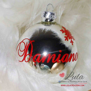 palline di natale decorazioni personalizzate immagine nome Lula Creazioni idea regalo Natale lei lui bambini maschio femmina ragazza economica italia ancona