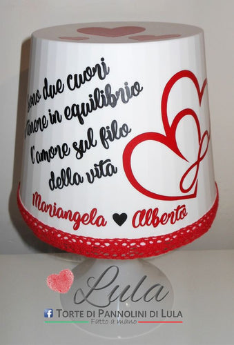 Lula Creazioni lampada da tavolo personalizzata nome dedica cuore innamorati idea regalo natale san valentino ragazza lei love fidanzata donna ANNIVERSARIO