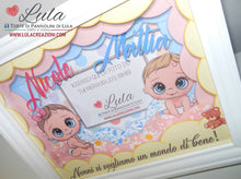 Carica l&#39;immagine nel visualizzatore di Gallery, cornice quadro quadretto nascita 3d personalizzato nome dedica foto portafoto rosa femmina maschio shadow box idea regalo gravidanza neo mamma baby shower nascita neonato battesimo utile originale bello shop online spedizioni Italia Lula Creazioni
