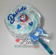 Carica l&#39;immagine nel visualizzatore di Gallery, torta di pannolini pampers lula creazioni lecca lecca ciuccio topolino idea regalo nascita baby shower battesimo bimbo maschio azzurro utile originale economico particolare shop online spedizioni italia ancona milano torino
