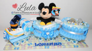 Torta di pannolini di Lula Creazioni treno trenino peluche Minnie Topolino Pampers personalizzabile fucsia celeste azzurra maschio femmina rosa verde idea regalo gravidanza nascita battesimo baby shower neonato bella utile originale shop online spedizioni italia ancona personalizzabile