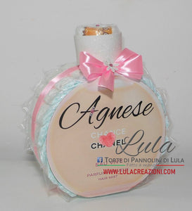 Torte di Pannolini di Lula Creazioni - Profumo bimba femmina rosa originale moda idea regalo gravidanza pampers baby shower nascita battesimo shop online spedizioni italia ancona