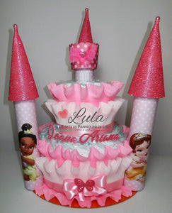 torte di pannolini pampers lula creazioni idea regalo utile particolare nascita baby shower battesimo castello nome femmina rosa principessa minnie shop online spedizioni italia ancona milano napoli