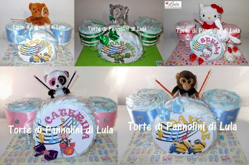 torta di pannolini pampers lula creazioni idea regalo utile originale particolare bella nascita battesimo baby shower bimbo bimba maschio femmina rosa verde azzurro shop online spedizioni italia ancona milano torino