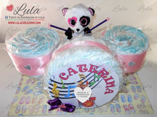 Carica l&#39;immagine nel visualizzatore di Gallery, torta di pannolini pampers lula creazioni idea regalo utile originale particolare bella nascita battesimo baby shower bimbo bimba maschio femmina rosa verde azzurro shop online spedizioni italia ancona milano torino
