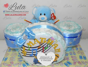 torta di pannolini pampers lula creazioni idea regalo utile originale particolare bella nascita battesimo baby shower bimbo bimba maschio femmina rosa verde azzurro shop online spedizioni italia ancona milano torino