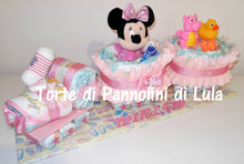 Carica l&#39;immagine nel visualizzatore di Gallery, Torta di pannolini Pampers Treno Lula Creazioni peluche trenino rosa femmina Minnie idea regalo nascita battesimo baby shower originale utile idea regalo gravidanza nascita battesimo baby shower neonato bella utile originale shop online spedizioni italia ancona
