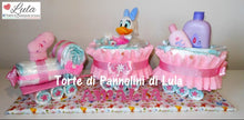 Carica l&#39;immagine nel visualizzatore di Gallery, Torta di pannolini Pampers Treno Lula Creazioni peluche trenino rosa femmina Paperina idea regalo nascita battesimo baby shower originale utile idea regalo gravidanza nascita battesimo baby shower neonato bella utile originale shop online spedizioni italia ancona
