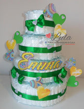 Carica l&#39;immagine nel visualizzatore di Gallery, Torte di Pannolini di Lula Creazioni - igiene Sicurezza Qualità - Pampers cuori cuore personalizzabile fucsia celeste azzurra maschio femmina idea regalo gravidanza nascita battesimo baby shower neonato bella utile originale shop online spedizioni italia ancona personalizzabile
