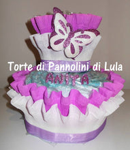 Carica l&#39;immagine nel visualizzatore di Gallery, Torte di Pannolini di Lula Creazioni - igiene Sicurezza Qualità - Pampers personalizzabile fucsia celeste azzurra maschio femmina idea regalo gravidanza nascita battesimo baby shower neonato bella utile originale shop online spedizioni italia ancona personalizzabile
