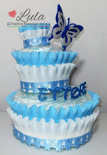 Carica l&#39;immagine nel visualizzatore di Gallery, Torte di Pannolini di Lula Creazioni - igiene Sicurezza Qualità - Pampers personalizzabile fucsia celeste azzurra maschio femmina idea regalo gravidanza nascita battesimo baby shower neonato bella utile originale shop online spedizioni italia ancona personalizzabile
