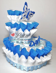 Torte di Pannolini di Lula Creazioni - igiene Sicurezza Qualità - Pampers personalizzabile fucsia celeste azzurra maschio femmina idea regalo gravidanza nascita battesimo baby shower neonato bella utile originale shop online spedizioni italia ancona personalizzabile