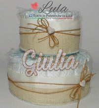 Carica l&#39;immagine nel visualizzatore di Gallery, Torte di Pannolini di Lula Creazioni - igiene Sicurezza Qualità - Pampersmaschio femmina idea regalo gravidanza nascita battesimo baby shower neonato bella utile originale shop online spedizioni italia ancona personalizzabile
