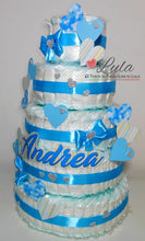 Carica l&#39;immagine nel visualizzatore di Gallery, Torte di Pannolini di Lula Creazioni - igiene Sicurezza Qualità - Pampers cuori cuore personalizzabile fucsia celeste azzurra maschio femmina idea regalo gravidanza nascita battesimo baby shower neonato bella utile originale shop online spedizioni italia ancona personalizzabile
