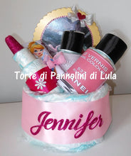 Carica l&#39;immagine nel visualizzatore di Gallery, Torte di Pannolini Lula Creazioni  Composizione particolare bella idea regalo nascita battesimo femmina rosa elegante trousse smalto bavaglino personalizzato gravidanza neonato bella shop online spedizioni italia ancona
