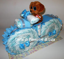 Carica l&#39;immagine nel visualizzatore di Gallery, Torte di Pannolini di Lula Creazioni - MOTO grande + Peluche - azzurro maschio Torte di pannolini di Lula Creazioni Moto peluche Minnie Topolino Pampers personalizzabile fucsia celeste azzurra maschio femmina rosa idea regalo gravidanza nascita battesimo baby shower neonato bella utile originale shop online spedizioni italia ancona
