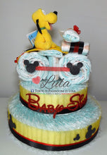 Carica l&#39;immagine nel visualizzatore di Gallery, Torte di Pannolini di Lula Creazioni - MOTO grande + Peluche Pluto - maschio femmina Torte di pannolini di Lula Creazioni Moto peluche Minnie Topolino Pampers personalizzabile fucsia celeste azzurra maschio femmina rosa idea regalo gravidanza nascita battesimo baby shower neonato bella utile originale shop online spedizioni italia ancona
