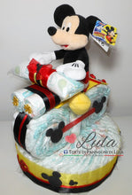 Carica l&#39;immagine nel visualizzatore di Gallery, Torte di Pannolini di Lula Creazioni - MOTO grande + Peluche Topolino - maschio Torte di pannolini di Lula Creazioni Moto peluche Minnie Topolino Pampers personalizzabile fucsia celeste azzurra maschio femmina rosa idea regalo gravidanza nascita battesimo baby shower neonato bella utile originale shop online spedizioni italia ancona
