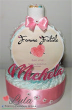 Carica l&#39;immagine nel visualizzatore di Gallery, Torte di Pannolini di Lula Creazioni - Profumo grande originale femmina rosa idea regalo gravidanza nascita battesimo baby shower neonato bella utile originale shop online spedizioni italia ancona
