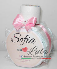 Carica l&#39;immagine nel visualizzatore di Gallery, Torte di Pannolini di Lula Creazioni - Profumo originale femmina rosa idea regalo gravidanza nascita battesimo baby shower neonato bella utile originale shop online spedizioni italia ancona
