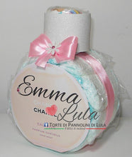 Carica l&#39;immagine nel visualizzatore di Gallery, Torte di Pannolini di Lula Creazioni - Profumo originale femmina rosa idea regalo gravidanza nascita battesimo baby shower neonato bella utile originale shop online spedizioni italia ancona
