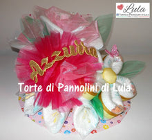 Carica l&#39;immagine nel visualizzatore di Gallery, Torte di Pannolini di Lula Creazioni - mix di Fiori Pampers rosa margherita idea regalo nascita battesimo baby shower femmina gravidanza pampers utile bella originale bavaglino shop online spedizioni italia ancona
