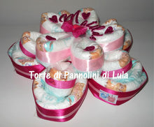 Carica l&#39;immagine nel visualizzatore di Gallery, Torte di pannolini di Lula Creazioni - Pampers fiore grande idea regalo nascita battesimo baby shower festa party futura mamma femmina rosa bella utile originale shop online spedizioni italia ancona
