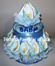 Carica l&#39;immagine nel visualizzatore di Gallery, Torte di pannolini di Lula Creazioni - Pampers fiore grande idea regalo nascita battesimo baby shower festa party futura mamma maschio azzurra particolare gravidanza pampers utile bella originale bavaglino shop online spedizioni italia ancona
