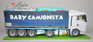 Torte di pannolini di Lula Creazioni - baby camionista - Pampers - cisterna  autobotte camion  tir autotreno