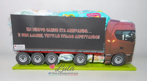 Torte di pannolini di Lula Creazioni - baby camionista - Pampers - cisterna  autobotte camion  tir autotreno