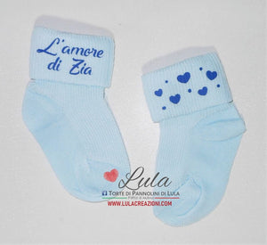 calzini personalizzati nome idea regalo nascita battesimo baby shower maschio azzurro particolare utile shop online spedizioni italia milano torino ancona (2)