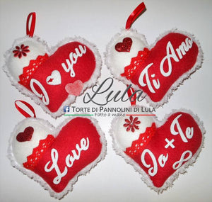 Cuore + PERGAMENA con messaggio d'amore! - romantica decorazion