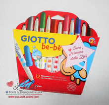 Carica l&#39;immagine nel visualizzatore di Gallery, pennarelli lavabili giotto bebè idea regalo torta di pannolini utile personalizzato nome maschio femmina fratello sorella maggiore personalizzato nome dedica immagine compleanno shop online spedizioni italia ancona milano roma torino bologna lula creazioni amore zia
