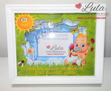 Carica l&#39;immagine nel visualizzatore di Gallery, cornice quadro quadretto nascita 3d personalizzato nome dedica foto portafoto rosa femmina bimba maschio azzurro bimbo shadow box idea regalo gravidanza baby shower nascita neonato battesimo originale shop online  Italia Lula Creazioni
